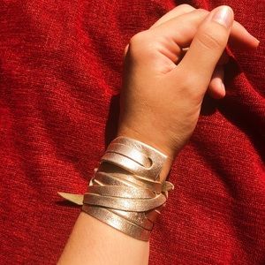 Italian rose gold leather bracelet 🇮🇹